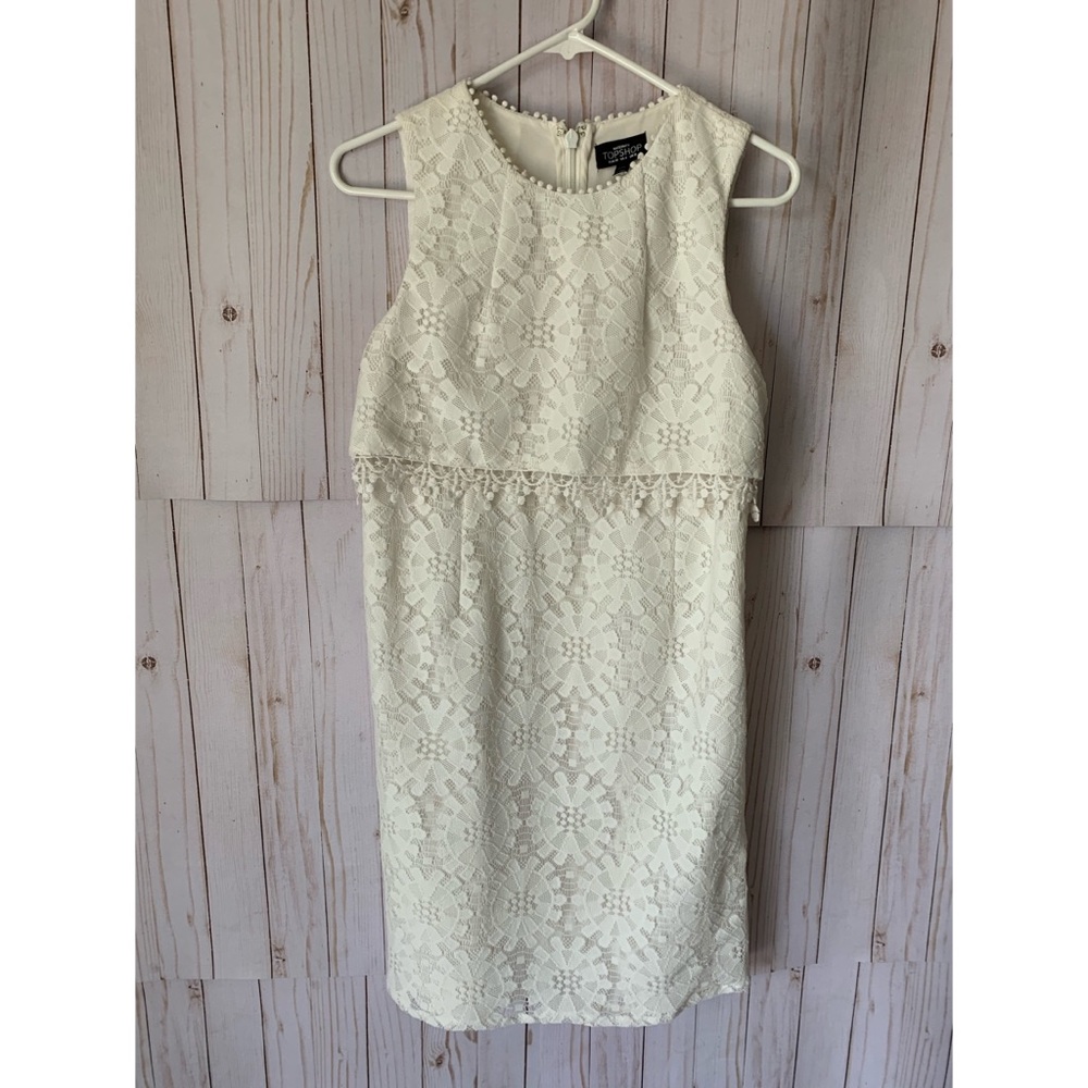 TOPSHOP MATERNITY white dress, size 4, NWOT